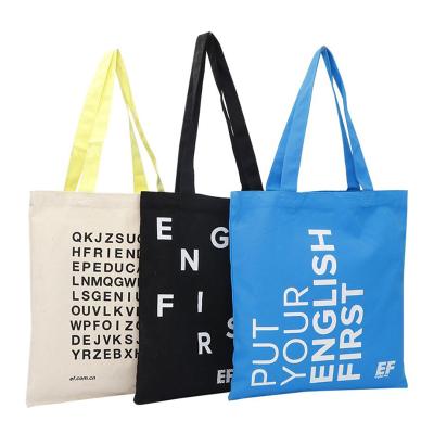 China Wholesale Custom Organic Canvas Reusable/Eco-Friendly Logo Cotton Tote Shopping Bag Personalized Large Grocery Gift for sale