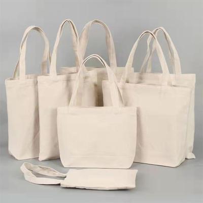 China Cheap Single Bulk Recyclable/Reusable/Eco-friendly Cotton Canvas Bags Foldable Supermarket Shopping Tote Bag Reusable For Groceries for sale