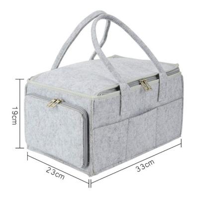 China TOGGLE BAG Car Ride Felt Mommy Baby Diaper Bag with Dust Cover and Changeable Compartment for sale