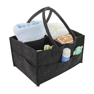 China Eco-friendly WRAPPING BAG designer baby diaper bags for mother black felt folding 3 in 1 diaper bag for sale