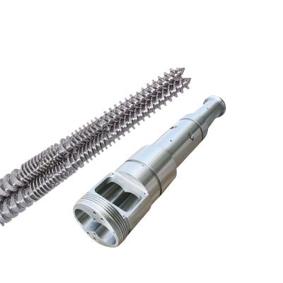 China Wear And Corrosion Resistance Bimetallic / Tapered Twin Barrel Nitrided Screw For Plastic Extruder for sale