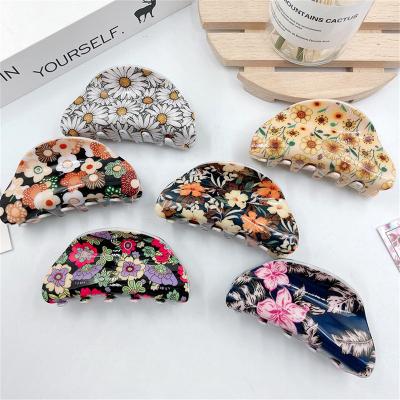 China Hair Clip Design Fashion Grace Flower Hair Claw The New Hair Clips Accessories Hair Clips Woman Girls Hair Claw for sale