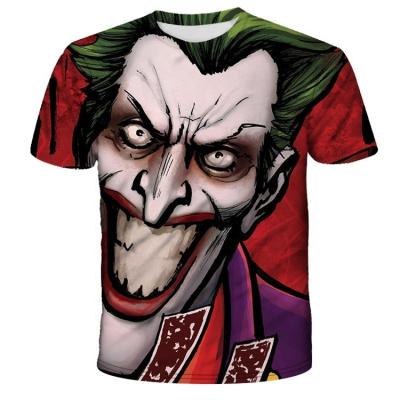 China Dropship Anti-Shrink Fashion Cool 3D T-shirt Printing Clown T-shirt Men/Women Short Sleeve Summer Tops Tees T-shirt Male for sale