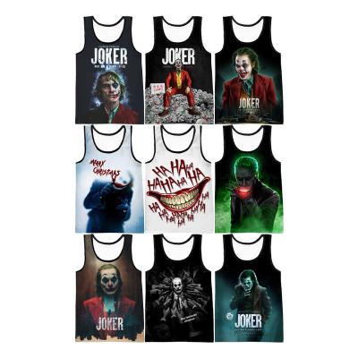 China Joker QUICK DRY 3D Digital Printing Tank Top For Men Movie Clown Custom All Over Print Graphics Hot Sleeveless 3D Printed Tops Clothing for sale