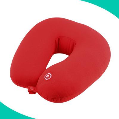 China Anti-Static Custom Vibrating Massage Neck Pillow U Shape Travel Pillow Microbead Battery for sale