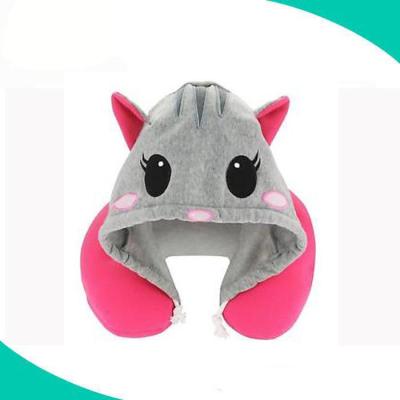 China Wholesale promotional unicorn hoodie stuffed hooded neck pillow for adults for sale