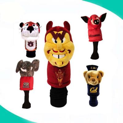 China Custom 100% Polyester Plush Jack Rabbit Golf Head Cover Plush Golf Club Head Cover for sale