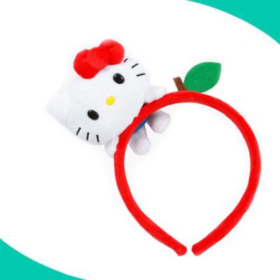 China High Quality Hot Sale Cloth Plush Kitty Headband Baby Headband Plush Hello With Hello Kitty for sale