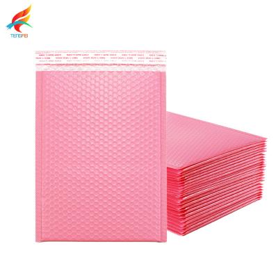 China Strong Adhesive Custom Printed Metallic Bubble Mailer Envelope Factory Wholesale Pink Poly Bag for sale