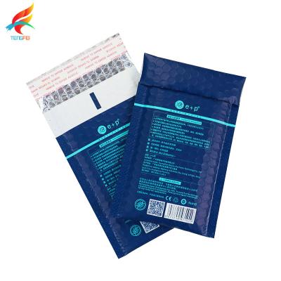 China Custom Supplies High Quality Strong Adhesive Cheap Mailing Bubble Bags Text Printed Design Bubble Plastic Envelope Mailing Bags for sale