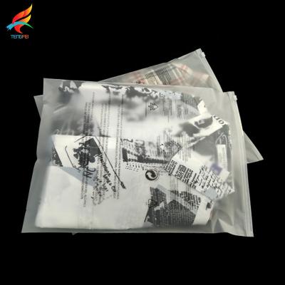 China Recyclable Custom Printed CPE Plastic Packaging Bag With Warning Text Words Design Chinese Manufacturer For Strong Hoodie Makeup Paste for sale