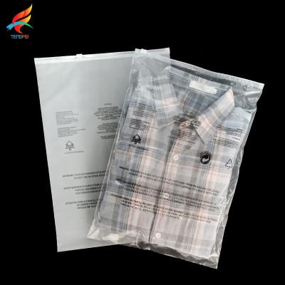 China Recyclable Warning Words Frosted Zipper Bag Sock Bag Tights Packaging Underwear Frosted Creative Self Sealing Bag Customized Logo Printing for sale