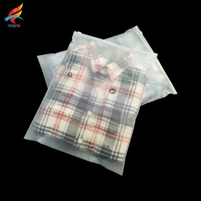 China China Supplier Recyclable Matte Plastic Ziplock Frosted EVA Zipper Slider Bag For Hair Extension Clothes Make Up for sale