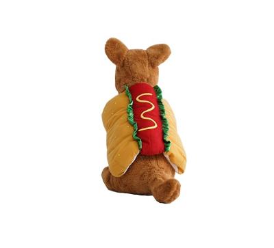 China New Stocked Winter Pet Clothes Hot Dog Burger Cartoon Dog Cat Pet Clothes Thickened Dog Clothes for sale