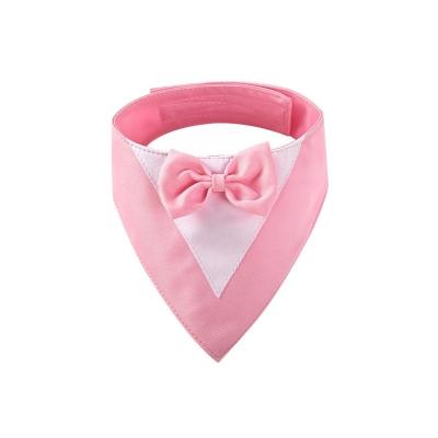 China New Pet Costume Scarf Bow Tie Saliva Towel Pet Collar Dog Bow Tie Stocked Triangular Dress Collar for sale