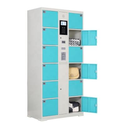 China Supermarket QR Code Lock Storage Locker Steel Intelligence Electronic Locker Cold Rolled Storage Beach Steel Locker for sale