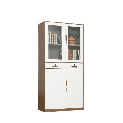 China Modern Document Storage Glass Filing Cabinet Office Filing Cabinet Door Half for sale