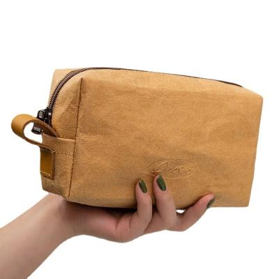 China High End Portable Kraft Paper Cosmetic Bag Stored Storage Bag For Men And Women On Business Trips 262 for sale