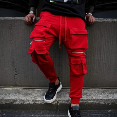 China Fashion hip hop men's anti-pilling four seasons trousers sports leisure pocket cargo pants new style for sale