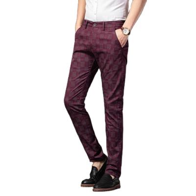 China Fashion Anti-pilling Loose Men's Straight Casual Plaid Pants for sale