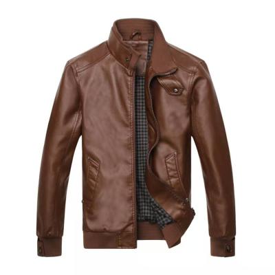 China Autumn new men's leather jacket of thin motorcycle clothing wholesale foreign trade breathable leather for sale