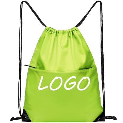 China Recycle; Wholesale reusable gym bag eco-friendly diy backpack polyester factory customized drawstring bag for sale