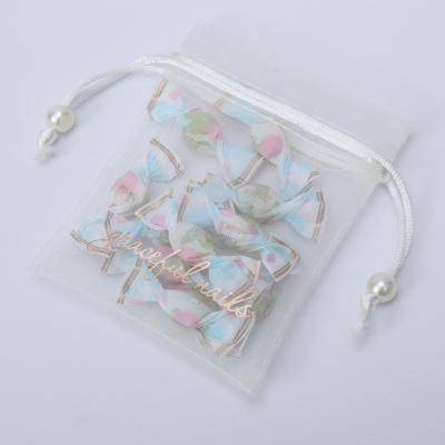 China 500pcs Transparent Organza Gift Candy Bags Mesh Jewelry Bags Drawstring Bulk Wedding Party Jewelry Bags Customized Gift for sale