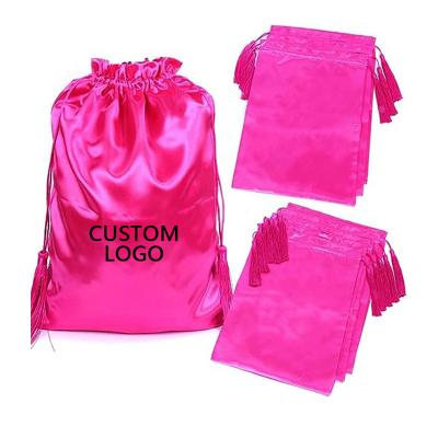 China Customs fine style satin jewelry bag cheap drawstring pouch jewelry bag new logo earrings necklace bracelet gift velvet dust bag advance reusable for sale