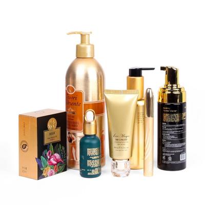 Cina BEAUTY PACKAGING Skin Care Bottles Gold Surface Luxury Cosmetic Packaging in vendita