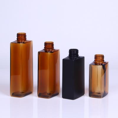 Chine BEAUTY PACKAGING 100/120/150/200ml PET square brown/amber bottle à vendre