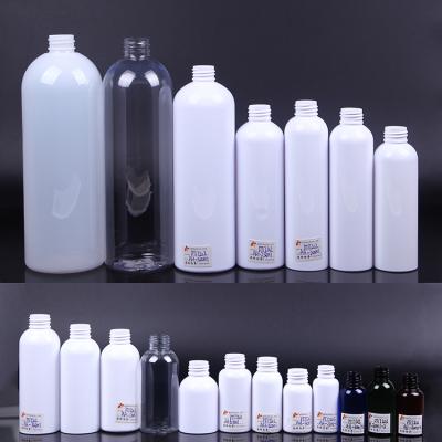 Chine Personal Care Round PET Cosmetics 1000ml 750ml 500ml 250ml 200ml 100ml Plastic Bottles à vendre