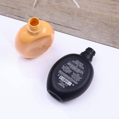 China BEAUTY PACKAGING 4oz Oval Shape Body Lotion Matte Black Bottle for sale