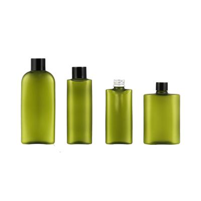 중국 BEAUTY PACKAGING 100ml 120ml 200ml 220ml Flat Wine Shape Oval PET Bottle 판매용