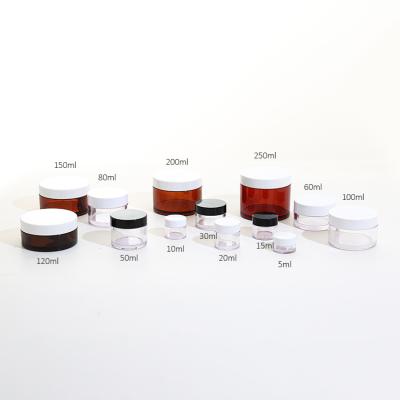 China 5g 10g 15g 30g 50g PETG small cosmetic transparent jar for sale