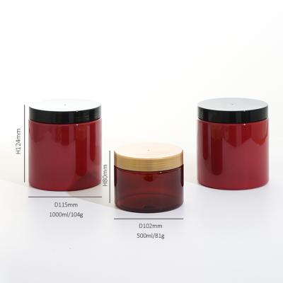 Китай Cosmetic Storage And Cosmetics PET Jar Bottles In 500ml 1000ml продается