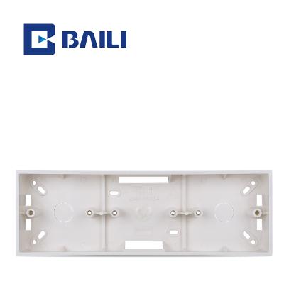 China Installing Baili 86 Type L3 PVC Surface Mounting Switch Socket One Strip Tow Strip Junction Box Electrical White Junction Box Electrical White Junction Wire Box for sale