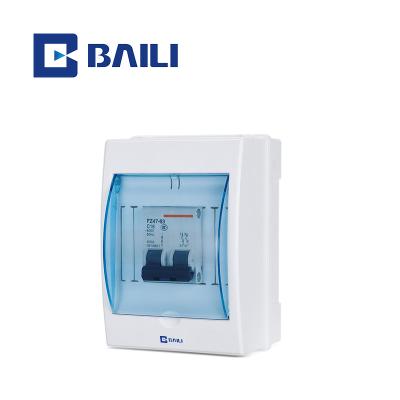 China Protect Circuit Breakers Installed BAILI A Series 4way L4 Series Outdoor Rack MCB Enclosure Box Plastic Distribution Box Full for sale