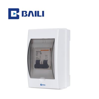 China Protect Circuit Breakers Installed BAILI A Series 2way L2 Series Outdoor Rack MCB Enclosure Box Plastic Distribution Box Full for sale