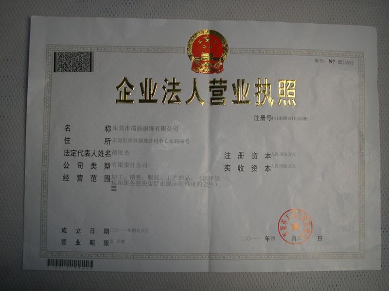 business licence - Capwindow International  CO.,LTD