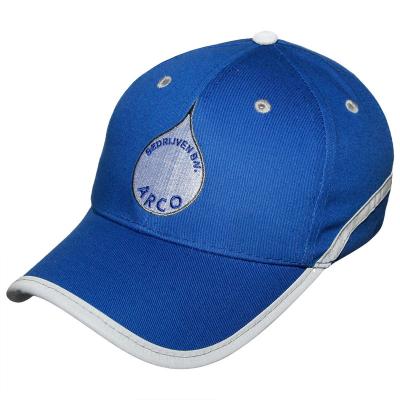 China Blue 100% Cotton Golf Baseball Hats Embroidery Cool Snapback Hats for sale