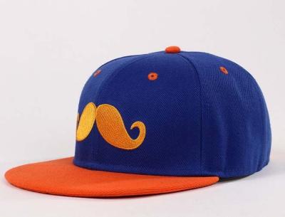 Cina I cappucci di punta piani di Snapback del cotone blu hanno ricamato i cappelli di baseball con la corona di Purper in vendita