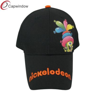 China Black Cute Nickelodeon Childrens Baseball Caps Custom Strapback Hats for sale