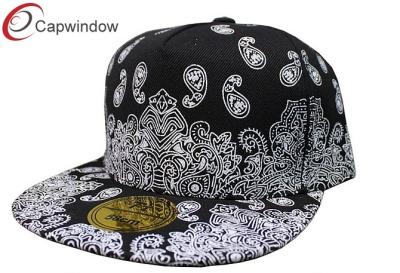 China Black 5 Panel Custom Embroidered Fitted Hats Floral Baseball Cap For Spring for sale