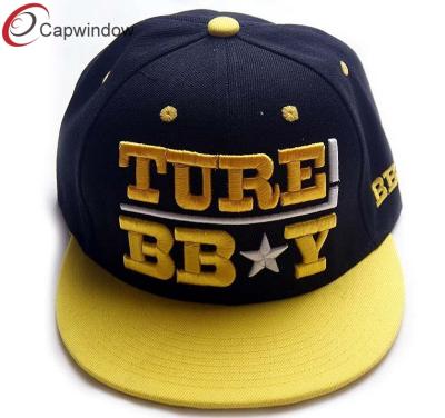 China 3D Embroidered Flat Brim Baseball Hats for sale