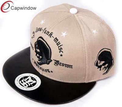 China 100% Cotton Flat Brim Baseball Hats for sale