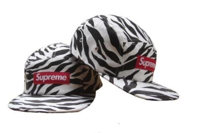 China Allover Zebra Printed 5 Panel Camper Cap With Flat Embroidery Logo for sale