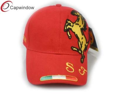 China Red F1 Horse Racing Baseball Caps Snapback Baseball Hats With Reinforced Sweatband for sale