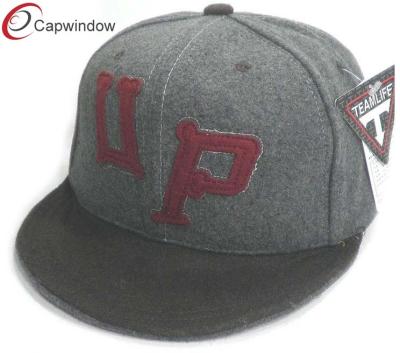 China Dark Grey Velcro Custom Baseball Team Hats Embroidered Baseball Hats for sale