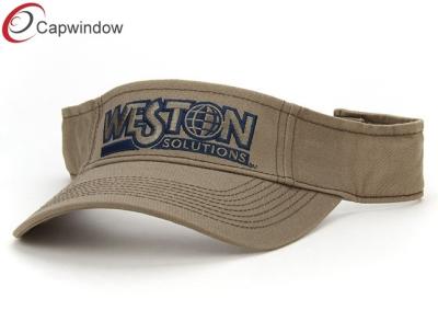 China Weston Flat Embroidery Tennis Sun Visor With Cotton Twill Fabric for sale