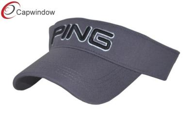 China 3D Embroidery Tennis Sun Visor Breathable With Flat Embroidery On Closure for sale